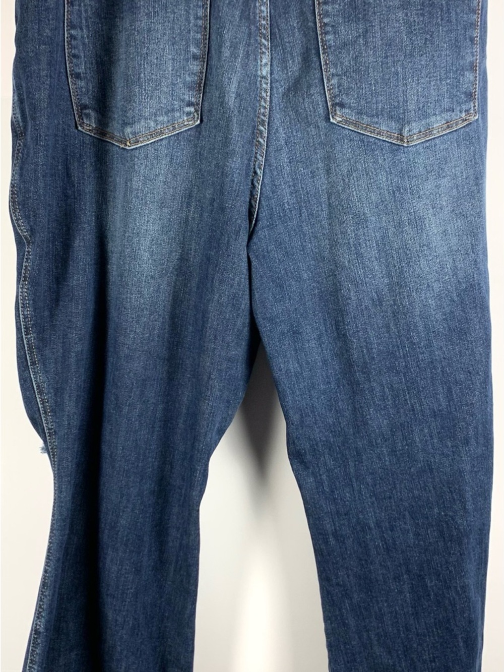 Judy Blue Flare Jeans 16W Dark Wash Distressed Raw Hem Stretch Denim Womens - Picture 7 of 14